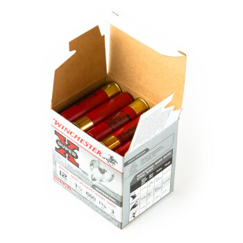 Premium 12 Gauge Ammo For Sale - 3-1/2" 1-3/8oz. #3 Steel Shot Ammunition in Stock by Winchester Super-X High Velocity - 25 Rounds