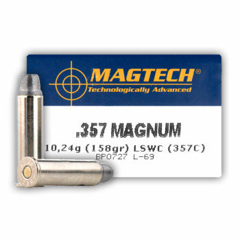 357 Mag Ammo - 158 gr LSWC - Magtech - 50 Rounds