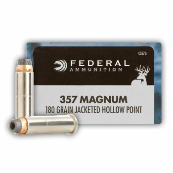 Cheap 357 Magnum Federal Power-Shok Ammo For Sale - 180 gr JHP Federal Ammo Online - 20 Rounds
