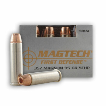357 Mag Ammo For Sale - 95 gr SCHP - Magtech First Defense Ammunition In Stock - 20 Rounds