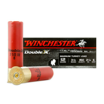 Premium 12 Gauge Ammo - 3-1/2" Lead Double X Turkey Loads - 2-1/4 oz - #6 - Winchester Supreme - 10 Rounds
