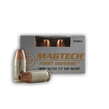 380 Auto Defense Ammo In Stock - 77 gr SCHP - 380 ACP Ammunition by Magtech First Defense For Sale - 20 Rounds