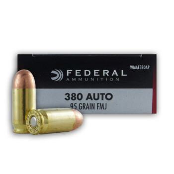 Cheap 380 Auto Ammo In Stock - 95 gr FMJ - 380 ACP Ammunition by Federal Champion For Sale - 50 Rounds