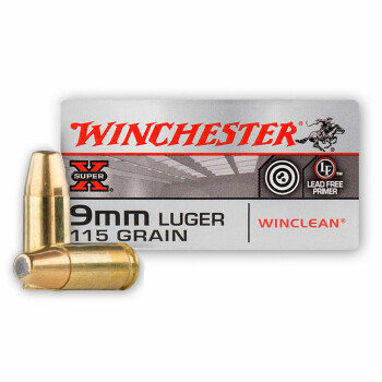 9mm Ammo - 115 gr FMJ - Winclean Ammunition - 50 Rounds