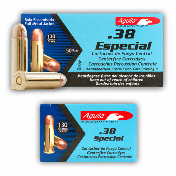 Cheap 38 Special - 130 gr FMJ - Ammo by Aguila - 50 Rounds
