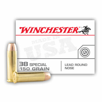 38 Special Ammo For Sale - 150 gr LRN - Winchester USA Ammunition - 50 Rounds