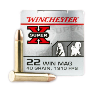 22 WMR Ammo For Sale - 40 gr FMJ - Winchester 22 Magnum Rimfire Ammunition In Stock - 50 Rounds