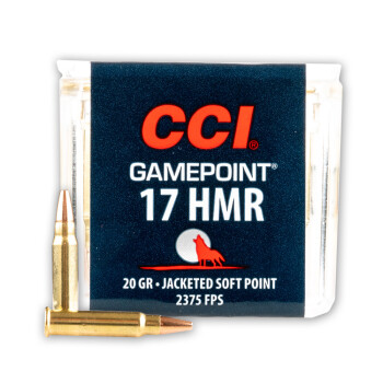 17 HMR Ammo For Sale - 20 gr JSP - CCI Gamepoint Ammunition In Stock - 50 Rounds