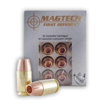 45 GAP Ammo For Sale - 165 gr SCHP - Magtech First Defense Ammunition In Stock - 20 Rounds