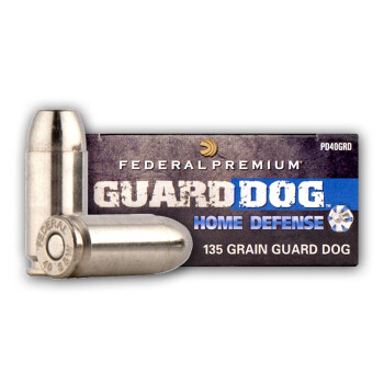 Cheap 40 S&W Federal Guard Dog Ammo - 135 Grain Expanding Full Metal Jacket -  Federal Ammunition - 20 Rounds