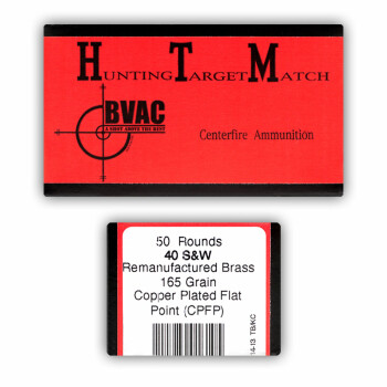 Bulk 40 S&W Ammo For Sale - 165 gr CPFP Remanufactured Ammunition In Stock by BVAC - 1000 Rounds