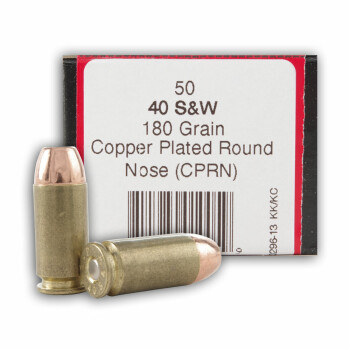 Cheap 40 S&W Ammo For Sale - 180 gr CPRN 40 cal Remanufactured Ammunition In Stock by BVAC - 50 Rounds