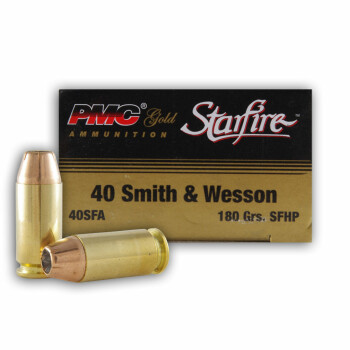 Cheap 40 S&W 180 gr JHP Defense Ammo For Sale -  PMC Starfire Ammo In Stock - 20 Rounds
