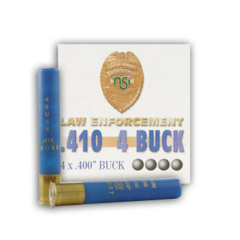 Bulk 410 ga - 3" #4 BuckShot - Nobel Sport- "The Judge Magnum"- 250 Rounds
