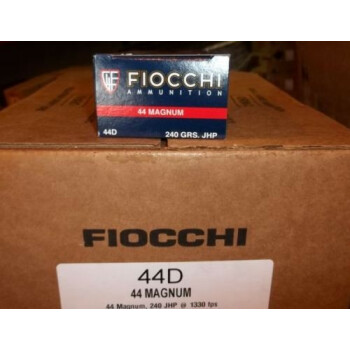 44 Magnum Ammo For Sale - 240 gr JHP Ammunition In Stock by Fiocchi