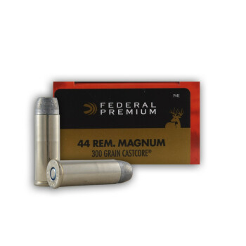 Premium 44 Magnum Handgun Hunting Ammo For Sale - 300 gr CastCore Federal Premium Ammunition In Stock - 20 Rounds
