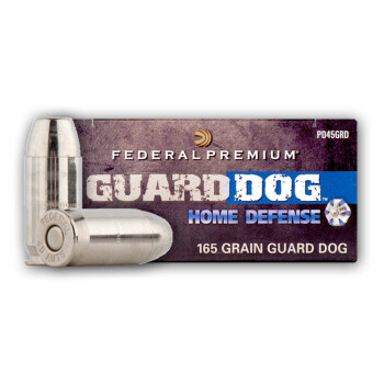 Cheap 45 ACP Federal Guard Dog Ammo - 165 gr Expanding Full Metal Jacket -  Federal Ammunition - 20 Rounds