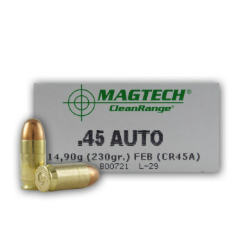 45 ACP Ammo - 230 gr FEB - Magtech Ammunition - 50 Rounds