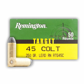 45 LC Ammo For Sale - 250 gr LRN - Remington Target Ammunition In Stock - 50 Rounds