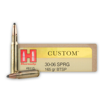 30-06 Ammo In Stock  - 165 gr Hornady Soft Point Boat Tail Ammunition For Sale Online
