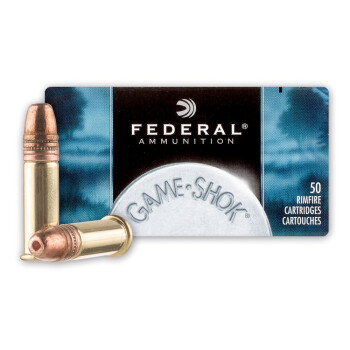 22 LR Small Game Hunting Ammo For Sale - 38 Grain CPHP Ammunition by Federal Game Shok In Stock - 50 Rounds