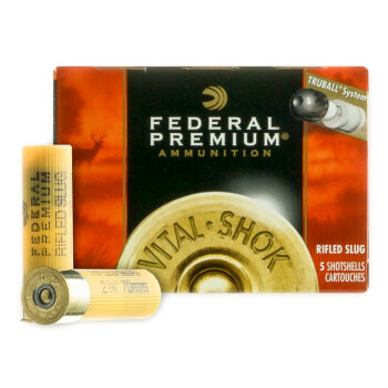 Premium 20 ga Ammo For Sale - 2-3/4" Truball HP Rifled Slug Ammunition by Federal Premium - 5 Rounds