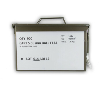 Bulk 5.56x45 M855 ADI Ammo For Sale - 62 gr FMJ Ammunition In Ammo Can In Stock - 900 Rounds