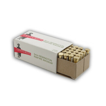 Cheap 5mm Rem Mag Ammo For Sale - 30 gr HP Ammunition by Centurion - 50 Rounds