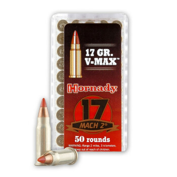 17 HM2 Ammo For Sale - 17 gr V-MAX - Hornady Varmint Express Ammunition In Stock - 50 Rounds