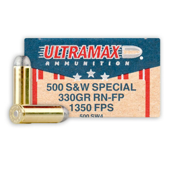 500 S&W Mag Ammo - Ultramax 330gr RNFP - 20 Rounds