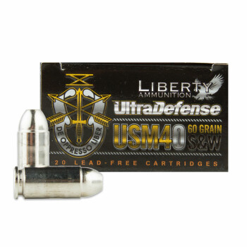 40 S&W Ammo - Liberty Ultra Defense 60gr HP - 20 Rounds