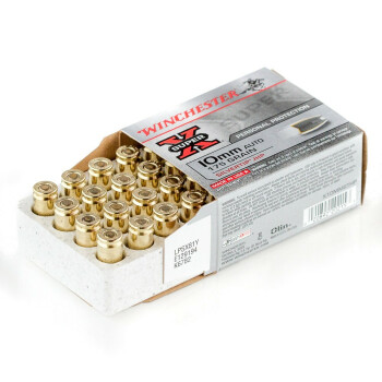10mm Auto Ammo For Sale - 175 Grain Jacketed Hollow Point Super-X Silvertip Winchester Ammunition In Stock - 20 Rounds