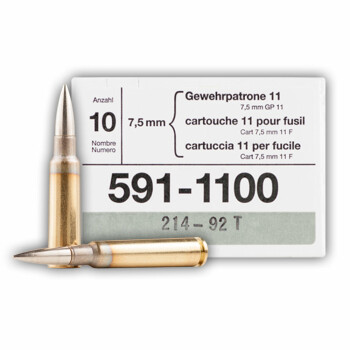 Cheap 7.5x55 Swiss Ammo For Sale - 174 gr FMJBT - GP11 - Ammunition In Stock by RUAG Munitions - 10 Rounds