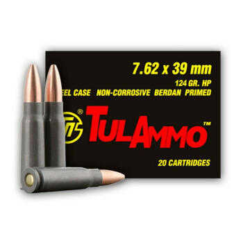 Bulk 7.62x39 Ammo In Stock - 124 gr HP - 7.62x39 Ammunition by Tula Cartridge Works For Sale - 1000 Rounds