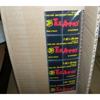 Bulk 7.62x39 Ammo In Stock - 124 gr HP - 7.62x39 Ammunition by Tula Cartridge Works For Sale - 50 Rounds