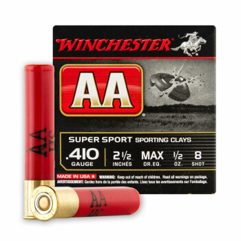 Cheap 410 ga #8 Shot For Sale - 21/2" #8 Shot Ammunition by Winchester  - 25 Rounds