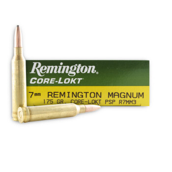 Cheap 7mm Remington Ammo For Sale - 175 gr PSP Ammunition In Stock by Remington Core-Lokt - 20 Rounds