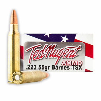223 Remington Ammo - Pierce Munitions Barnes TSX Ted Nugent 55gr SCHP - 20 Rounds
