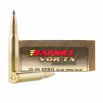 30-06 Springfield - 150 gr Lead Free TTSX Hollow Point Barnes VOR-TX Ammunition - Barnes - 20 Rounds