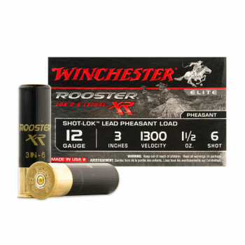 12 Gauge Pheasant Ammo - Winchester 3"  1-1/2 oz #6 Shot - 15 Rounds