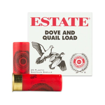 Cheap 12 Gauge Ammo - Estate Dove and Quail 2-3/4" #8 Shot - 25 Rounds