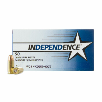 Cheap 9mm Ammo For Sale - 115 gr JHP - Independence Ammunition Available Now - 50 Rounds