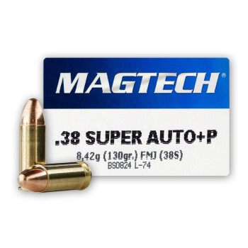 38 Super- 130 gr FMJ +P- Magtech - 50 Rounds