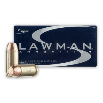 40 S&W Ammo For Sale - 155 gr TMJ - Speer Lawman 40 cal Ammunition - 50 Rounds