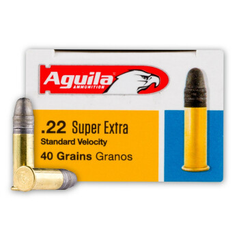 Cheap 22 LR Ammo For Sale - 40 Grain LRN Ammunition in Stock by Aguila Super Extra - 50 Rounds