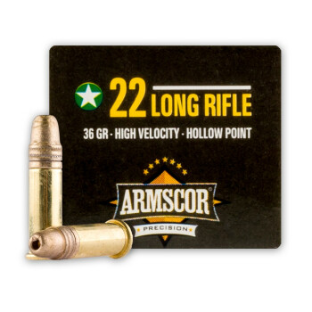 Cheap 22 LR Ammo For Sale - 36 gr HP Armscor Ammunition In Stock - 50 Rounds