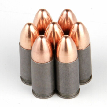 9mm Ammo For Sale - 115 gr FMJ - Wolf 9mm Luger Ammunition In Stock - 50 Rounds