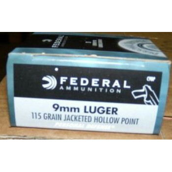 Defensive 9mm Ammo For Sale - 115 gr JHP - Federal Personal Defense Ammunition In Stock