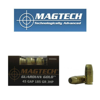 45 GAP Ammo For Sale - 185 gr JHP - Magtech Guardian Gold Ammunition In Stock - 20 Rounds