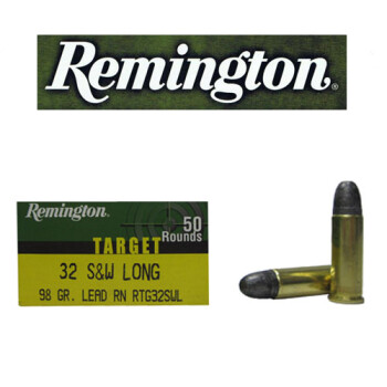 Cheap 32 S&W Long Ammo For Sale - 98 gr LRN Target Ammunition by Remington For Sale - 50 Rounds